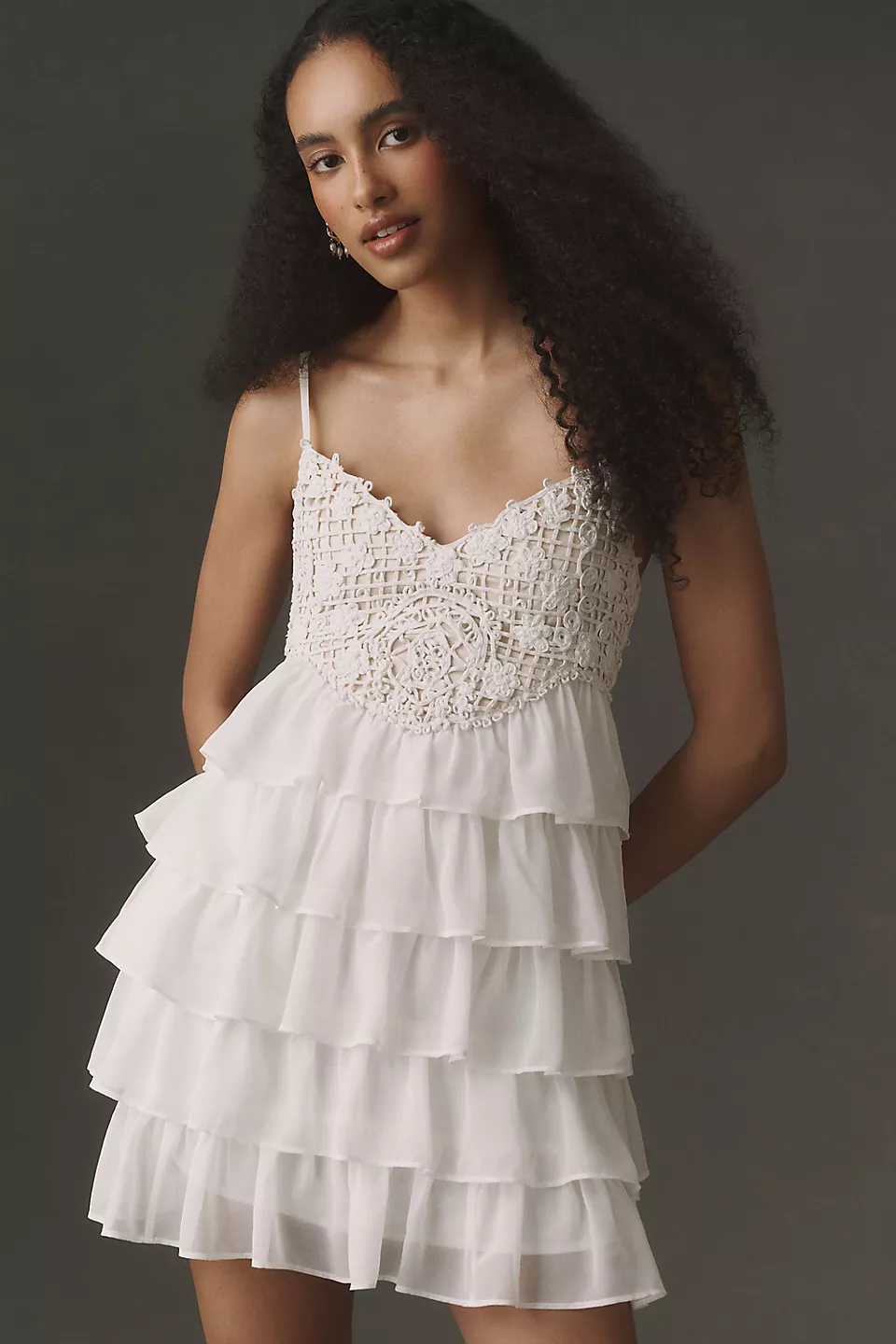mini crochet bridal shower dress