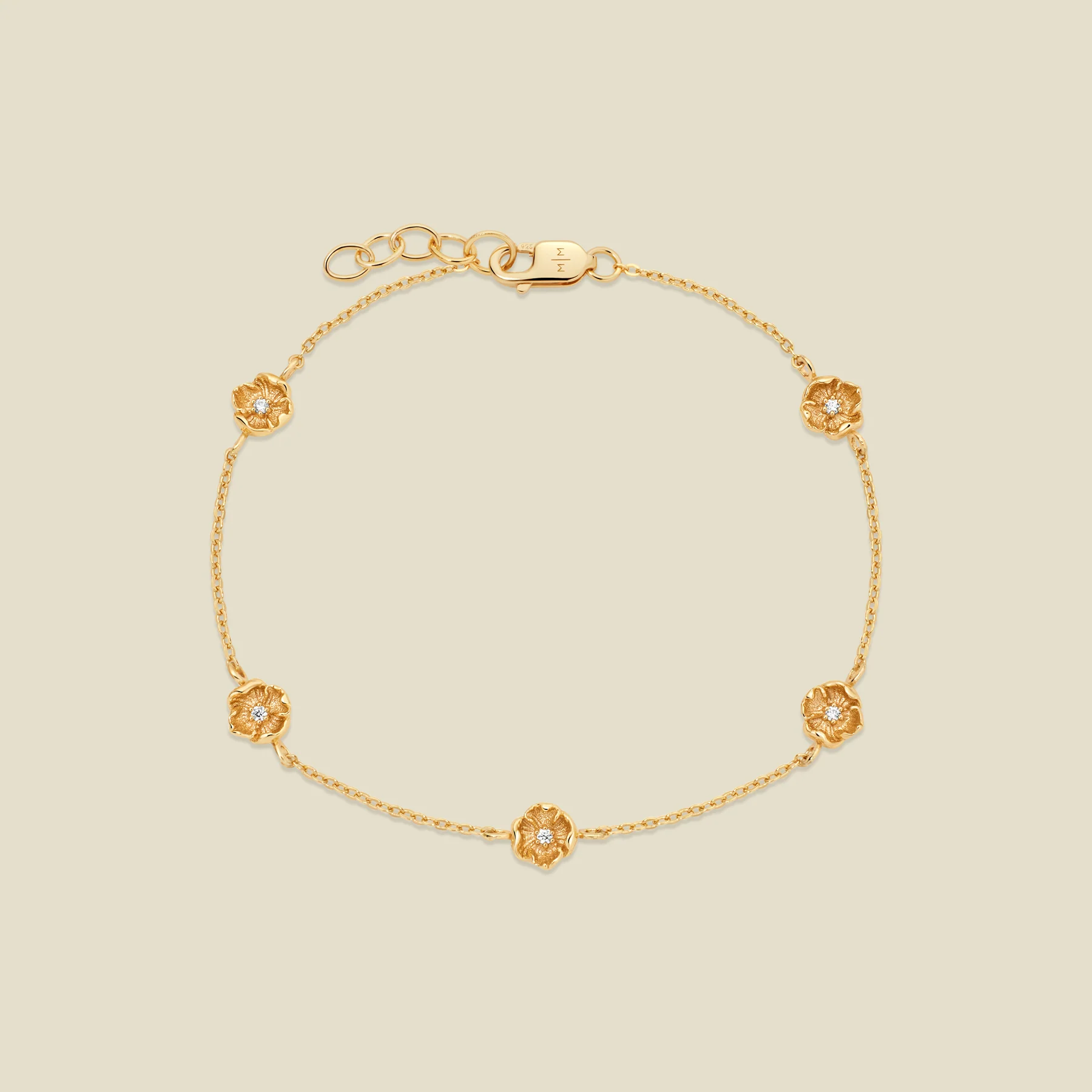delicate birth flower bracelet for bride to wear on wedding day