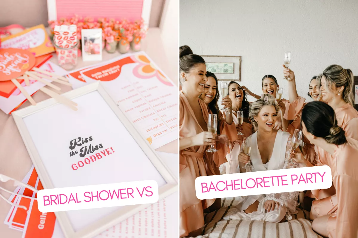 bridal shower vs bachelorette party differences including guests gifts and activities