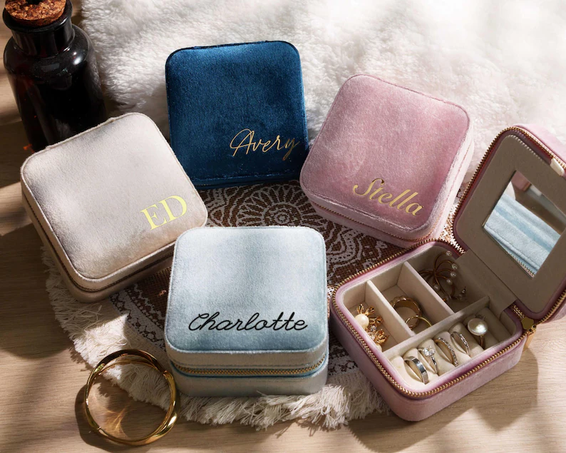 jewelry travel case for a bridesmaid gift bag