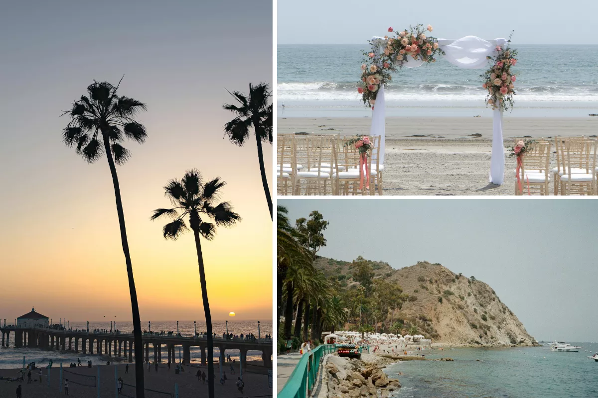 california coastline wedding