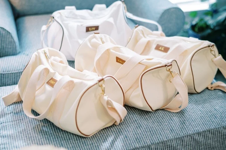 duffel bag to pair with experience bridesmaid gifts