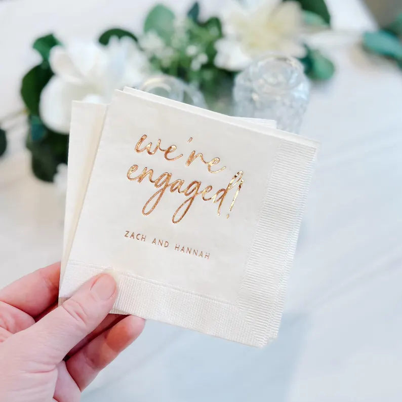 engagement party napkins