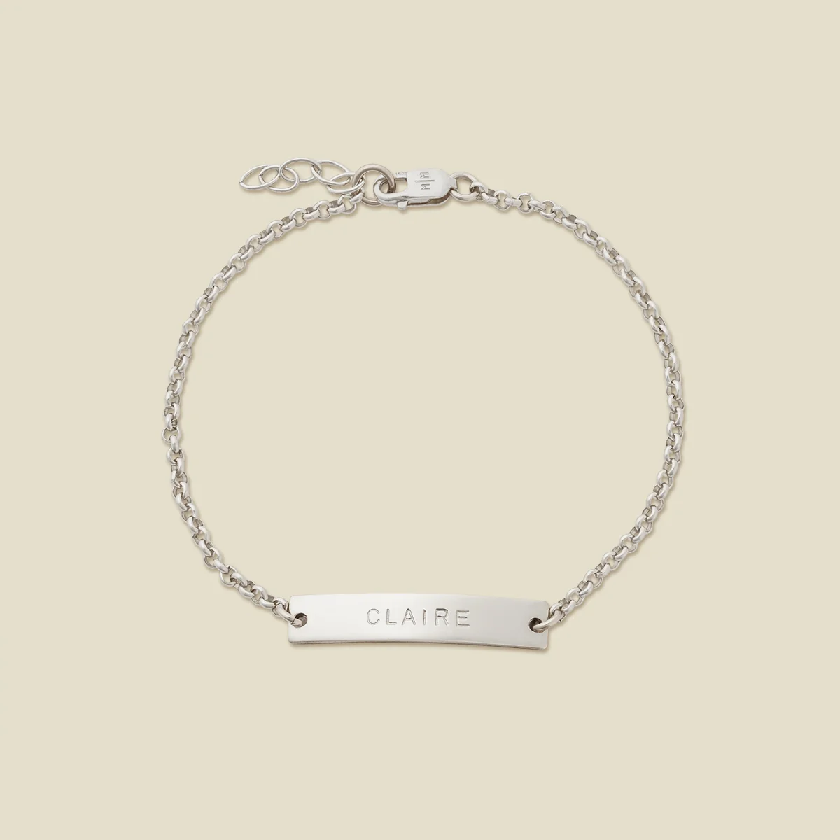 engraved bar necklace for the bride