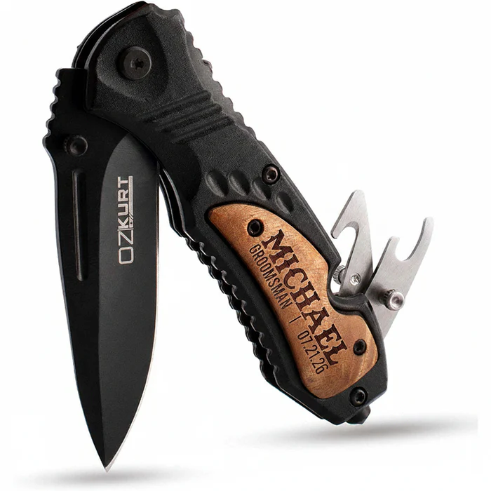 personalized groomsmen pocket knives gifts