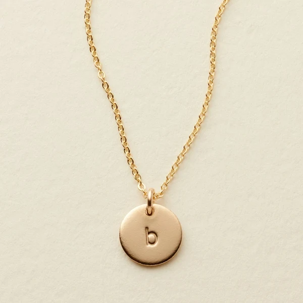 initial necklace for the bride to wear on her wedding day