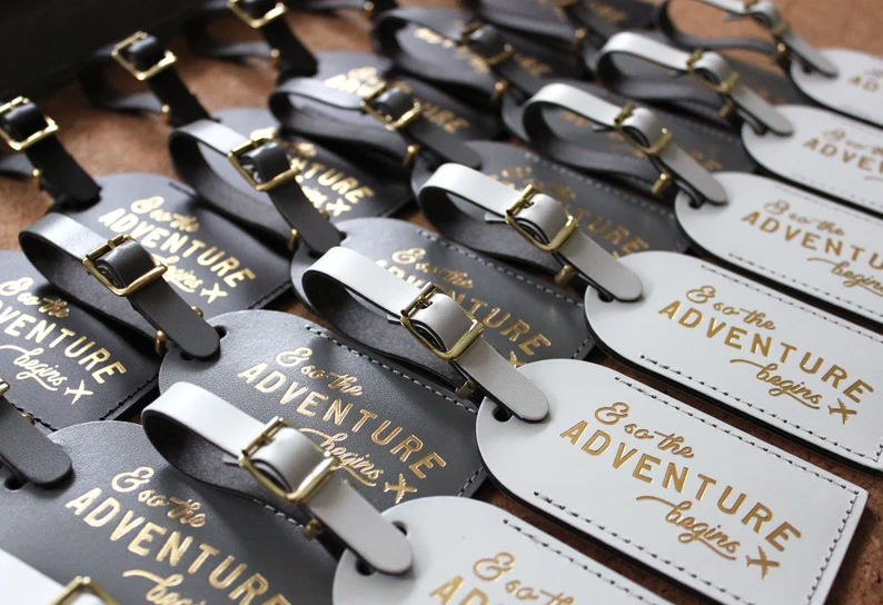 luggage tag wedding favors
