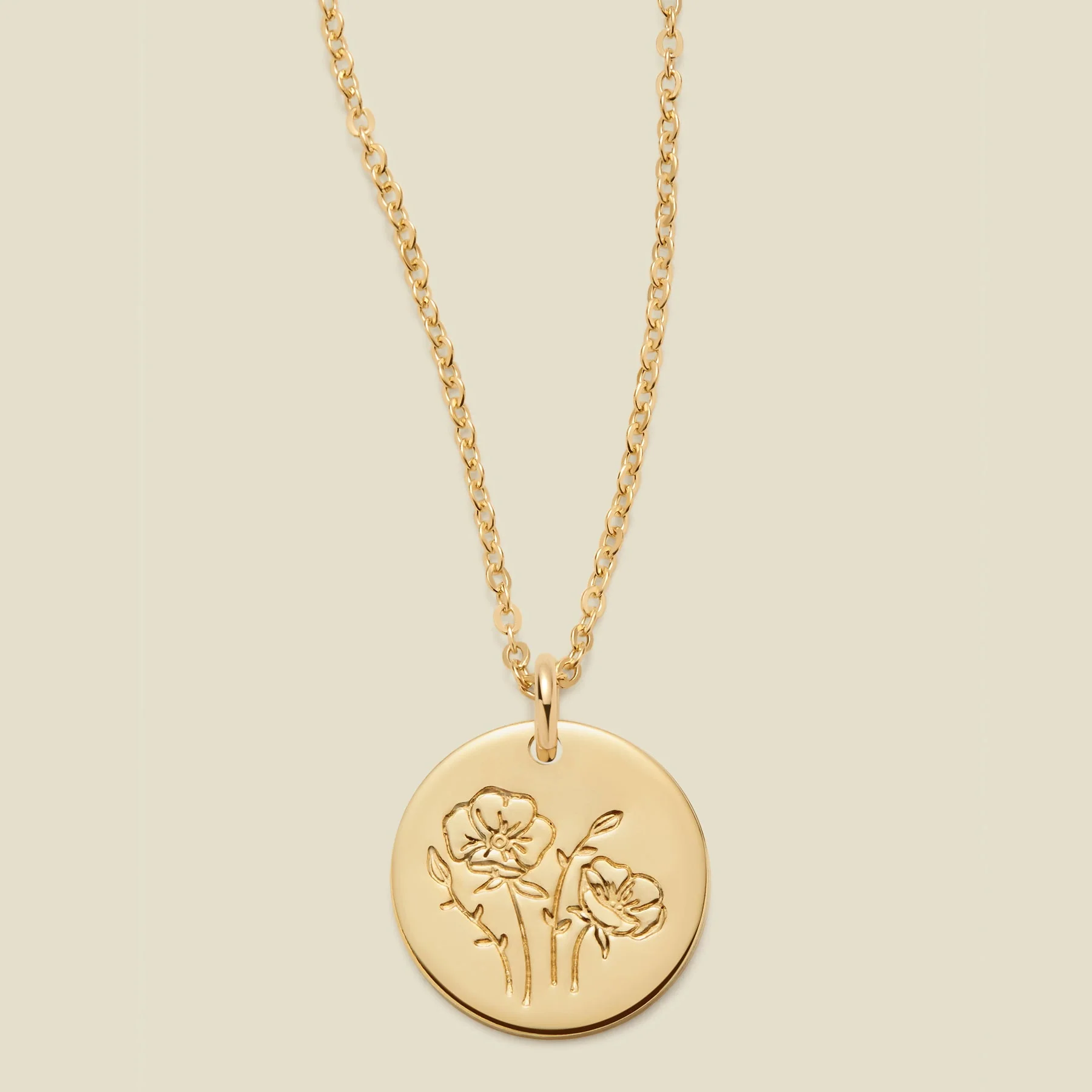 personalized birth flower necklace for a bride