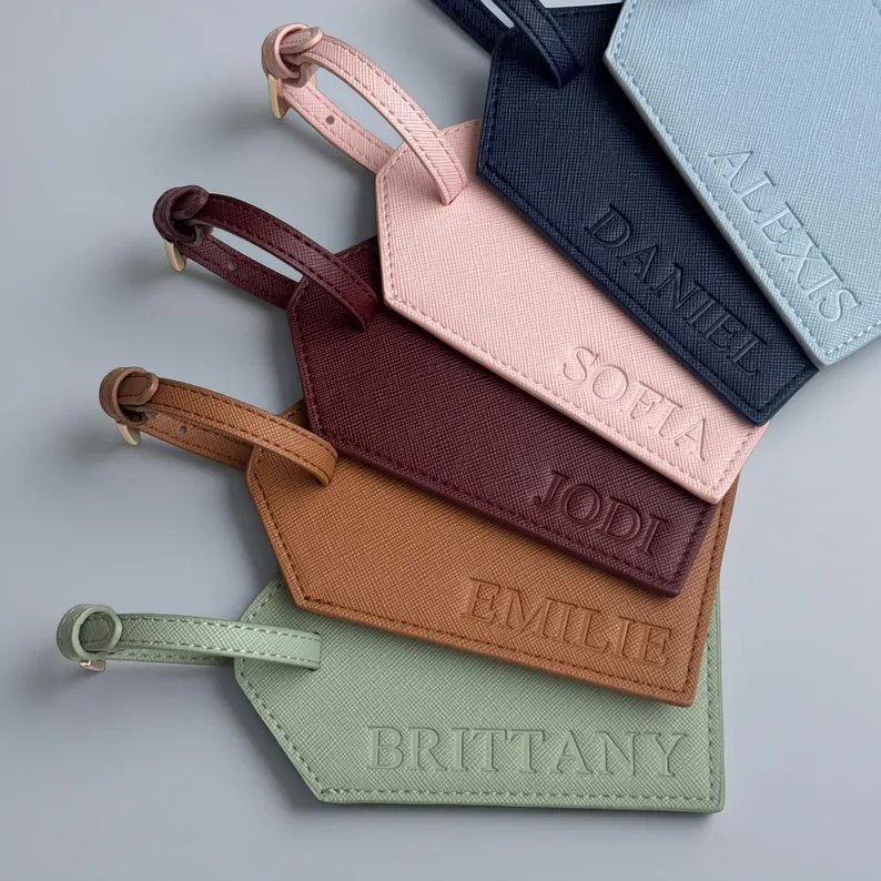 personalized luggage tag for a bridesmaid