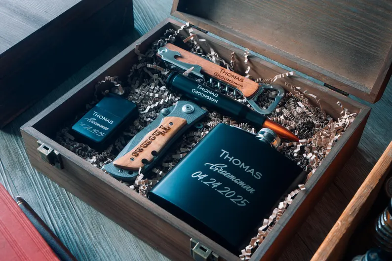 gift box for personalized groomsmen gifts