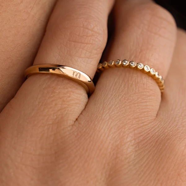 personalized initial ring for the bride