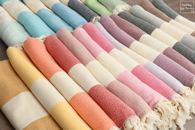 personalized Turkish towel for yoga experience bridesmaid gifts