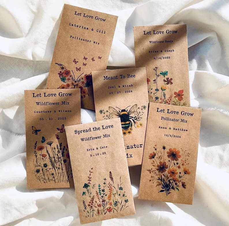 wildflower seed wedding favors