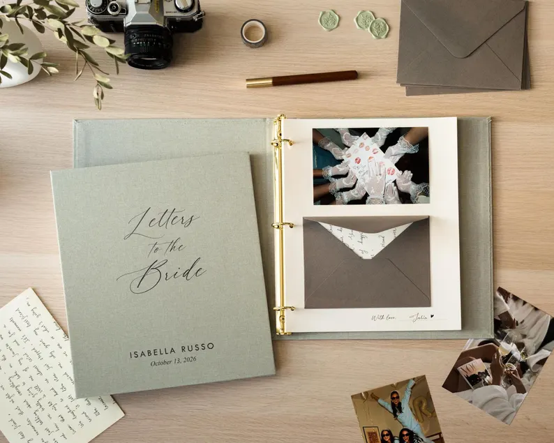 scrapbook wedding letters to the bride book with envelopes