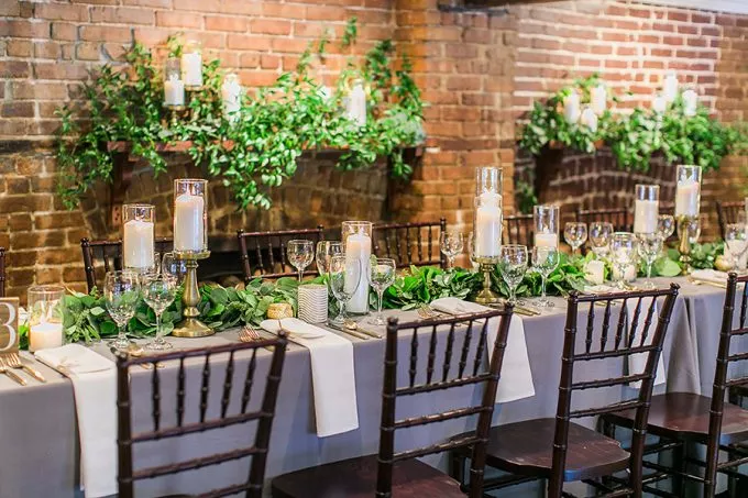 wedding reception candlelight decor idea