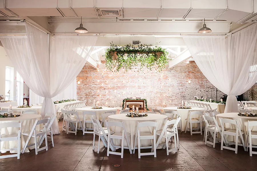 string lights on wall for wedding reception decoration