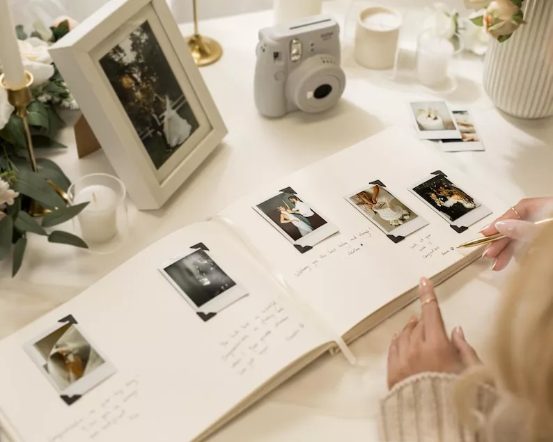 wedding photo style guest book for reception essentials