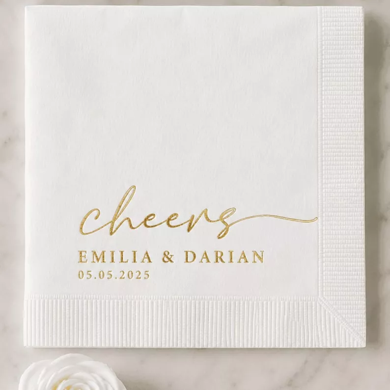 personalized napkins for your wedding reception