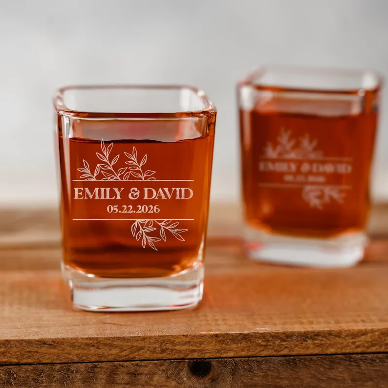 personalized shot glass wedding favors