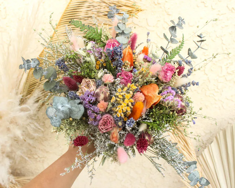 dried wildflower bouquet