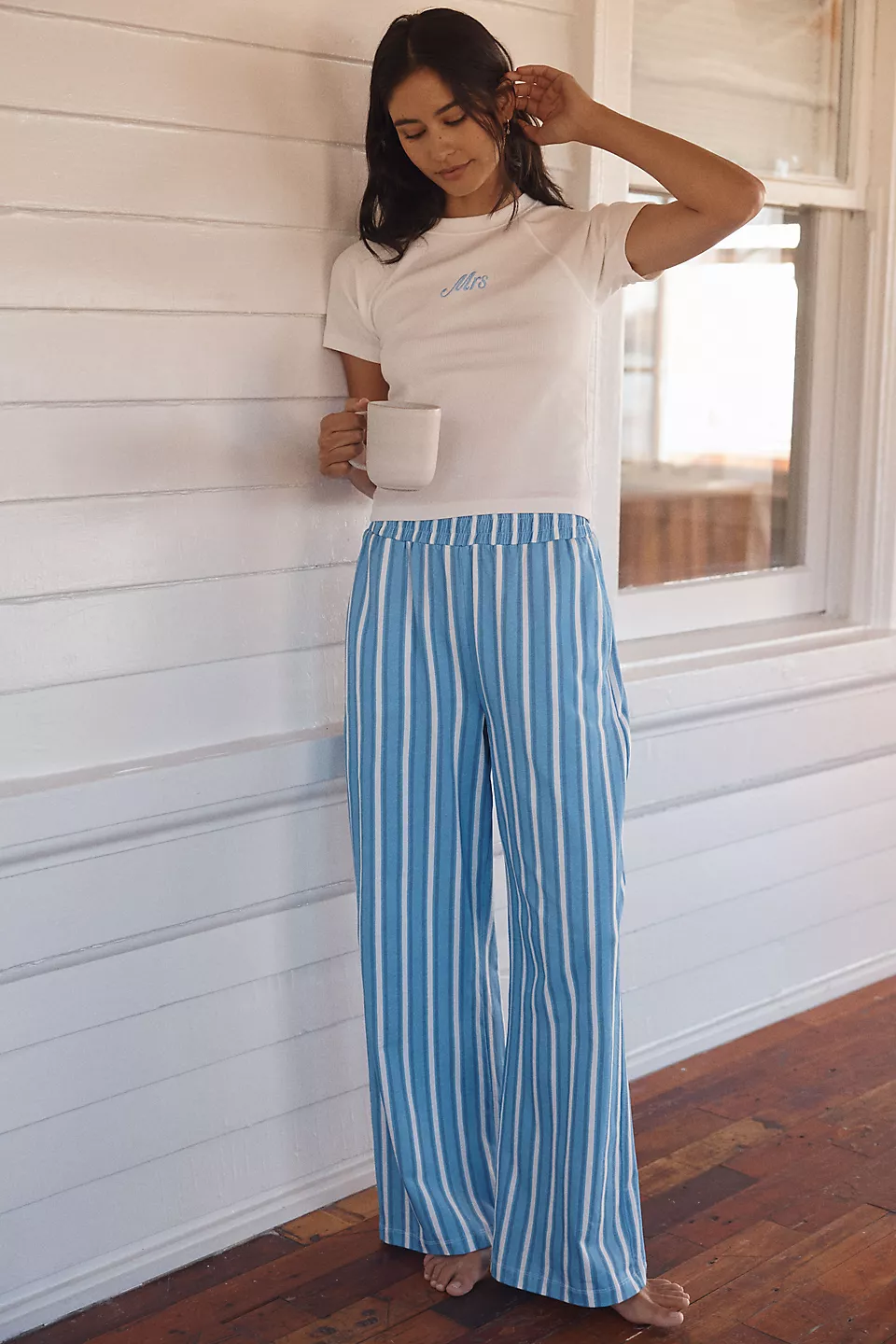 mrs pajama set to put on after taking off wedding dress