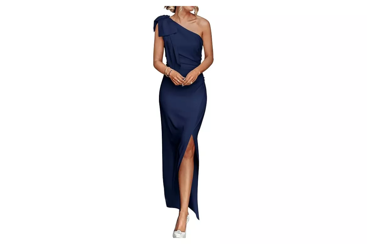 one shoulder bridesmaid dress from Amazon