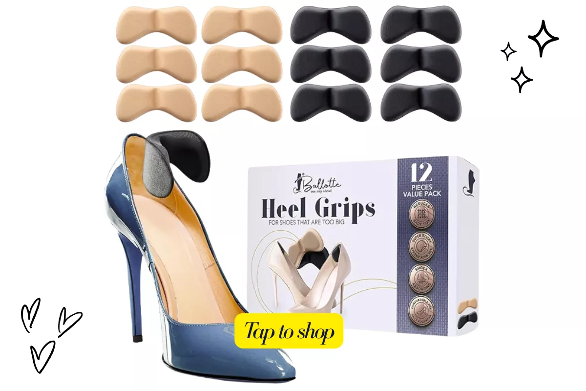 heel grips for preventing wedding shoes from slipping