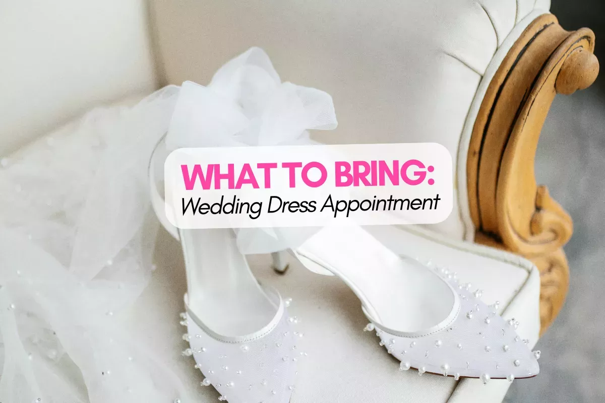 what to bring to a wedding dress appointment checklist