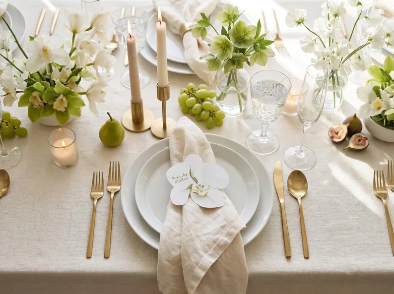 orchid wedding place cards