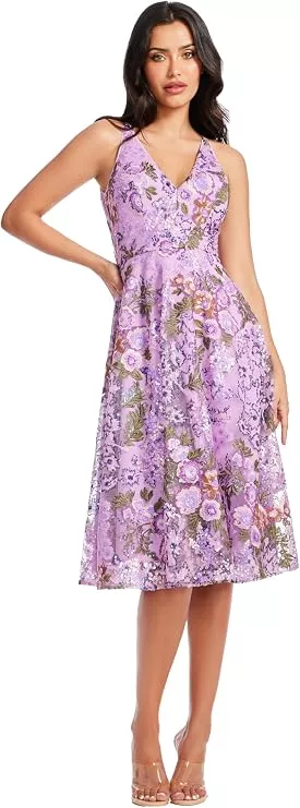 purple wedding guest dress on amazon for spring