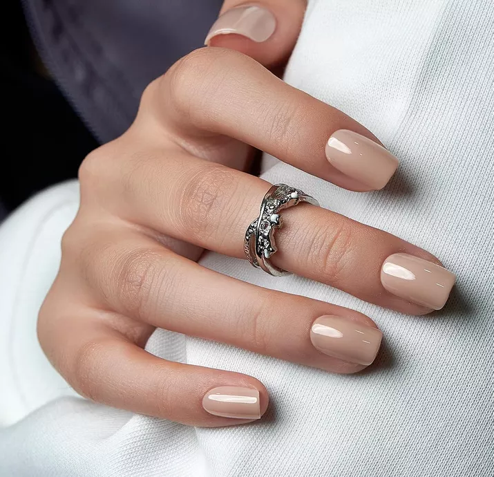 bare wedding nails