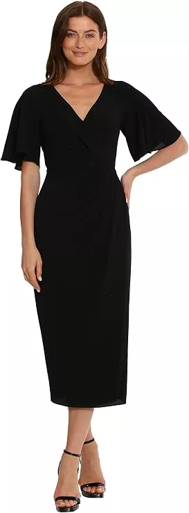 Flutter sleeve midi wedding guest dress from Amazon