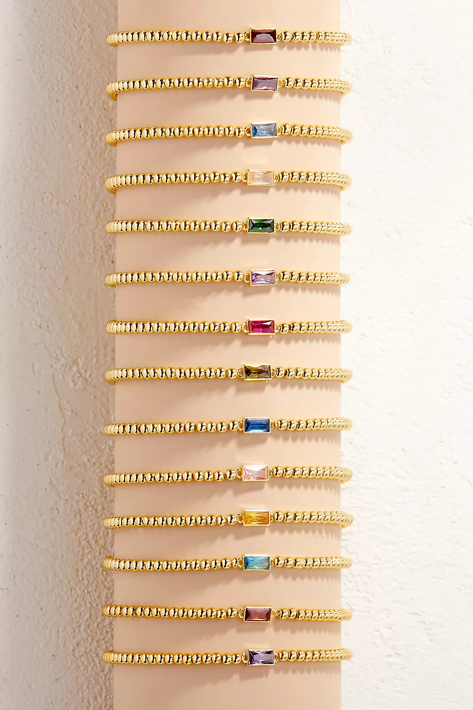 Brook and York custom beaded stretch birthstone bracelet at Anthropologie
