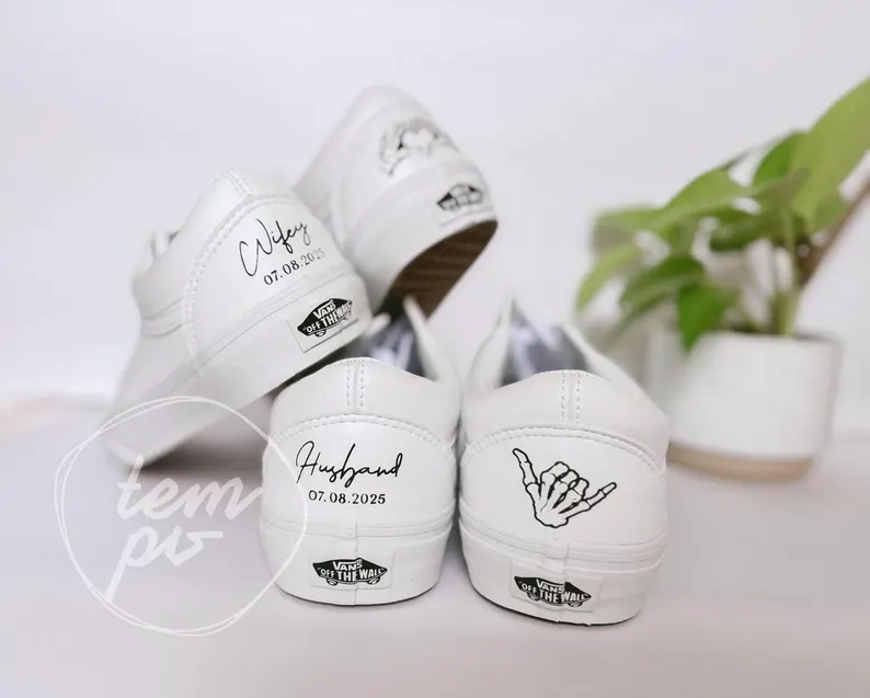 Custom wedding 'til death sneakers