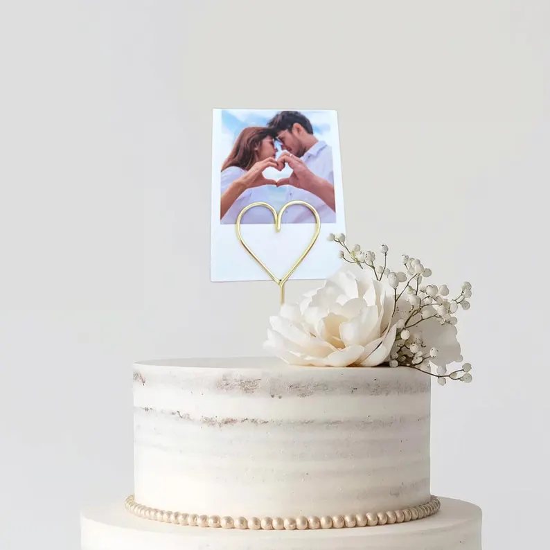 Engagement party cake topper with photo