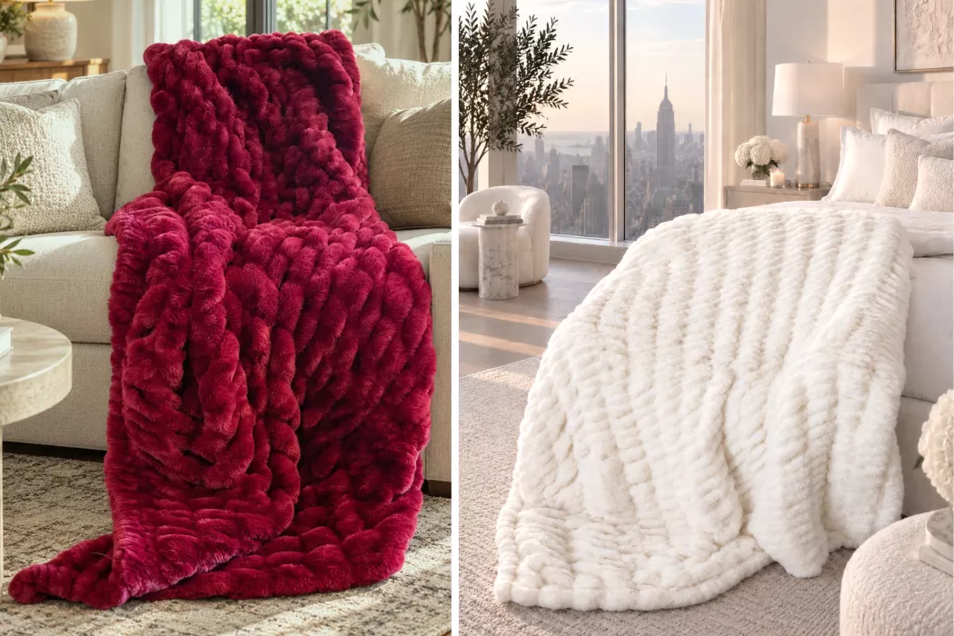 luxurious faux fur blanket