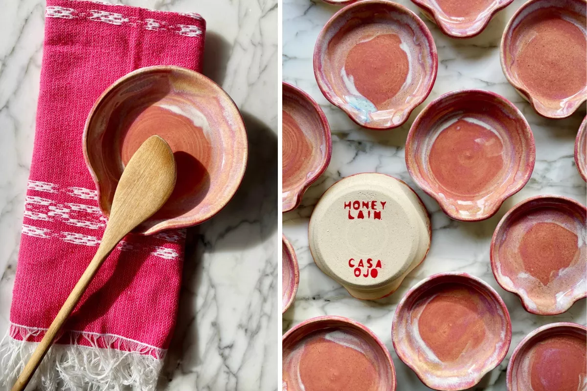 Honey Lain X Casa Ojo handmade spoon rest and hand towel gift set