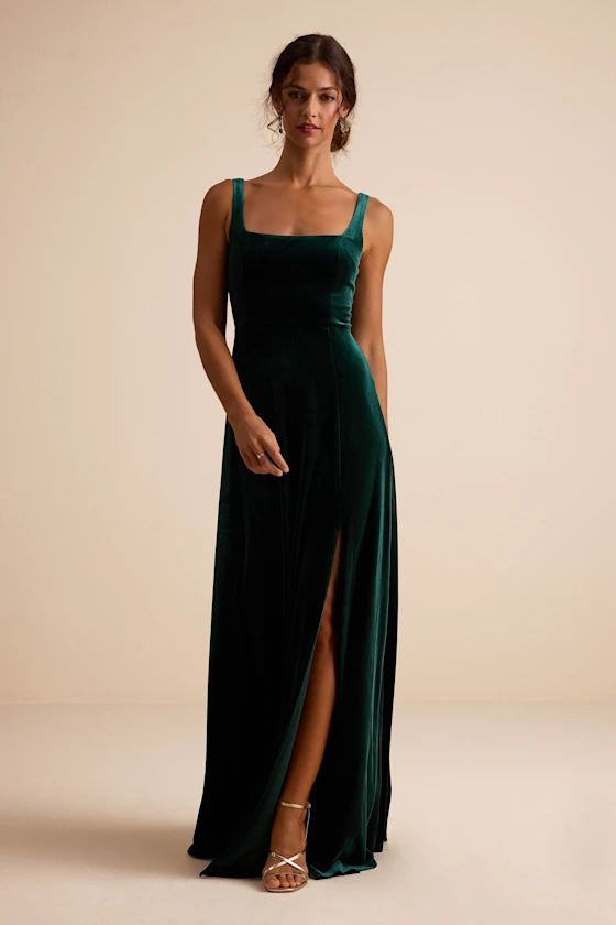 Lulus velvet formal wedding guest dress