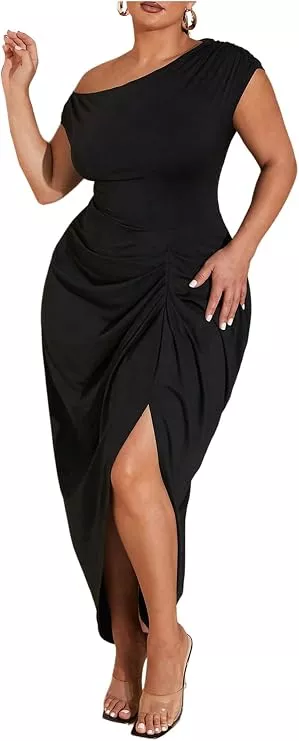 plus size cocktail wedding guest dress