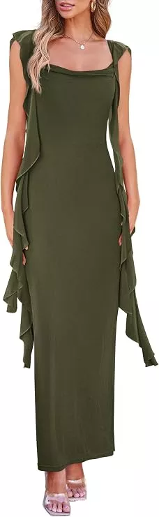 Sleeveless chiffon maxi wedding guest dress from Amazon