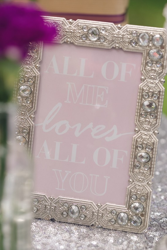 All of Me Loves All of You Signage | Rustic Glam Bridal Shower | styled: adore amor event planning, photo: little blue bird photography | http://emmalinebride.com/shower/rustic-glam-bridal-shower/