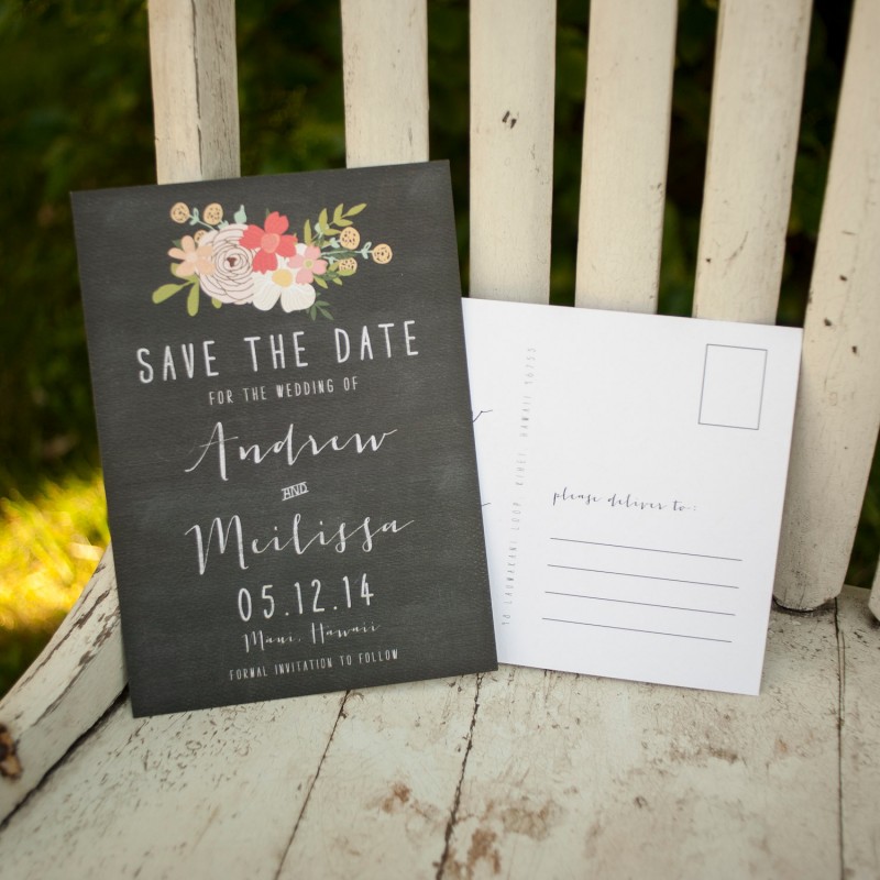 Chalkboard | Save the Date Postcards