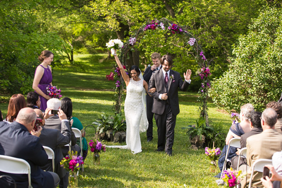 Daniel Fugaciu Photography - bride and groom celebrate marriage, tyler arboretum wedding