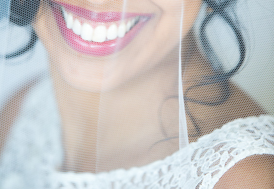 Daniel Fugaciu Photography - bride's smile, white teeth, under veil