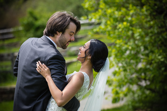 Daniel Fugaciu Photography - groom dips bride before ceremony - tyler arboretum wedding