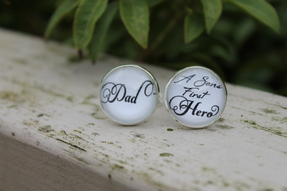 Father of the Groom Cufflinks Dad a Sons First Hero