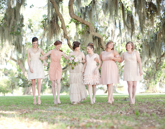 Kali Norton Photography - Mandeville Spring Wedding - bride with bridesmaids