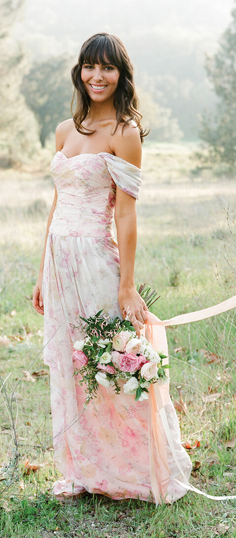 James | Floral Print Bridesmaid Dress