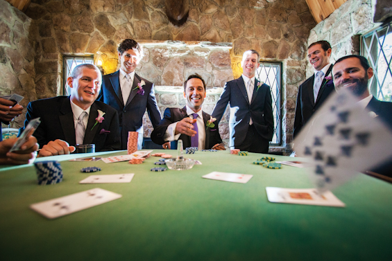 Johnstone Studios - lake tahoe wedding - grooms and groomsmen play poker