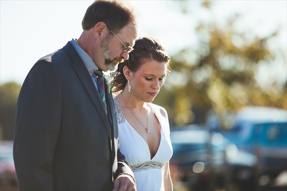 Matthew Steed Wilson Photography - father walking bride down the aisle - scrabble themed wedding